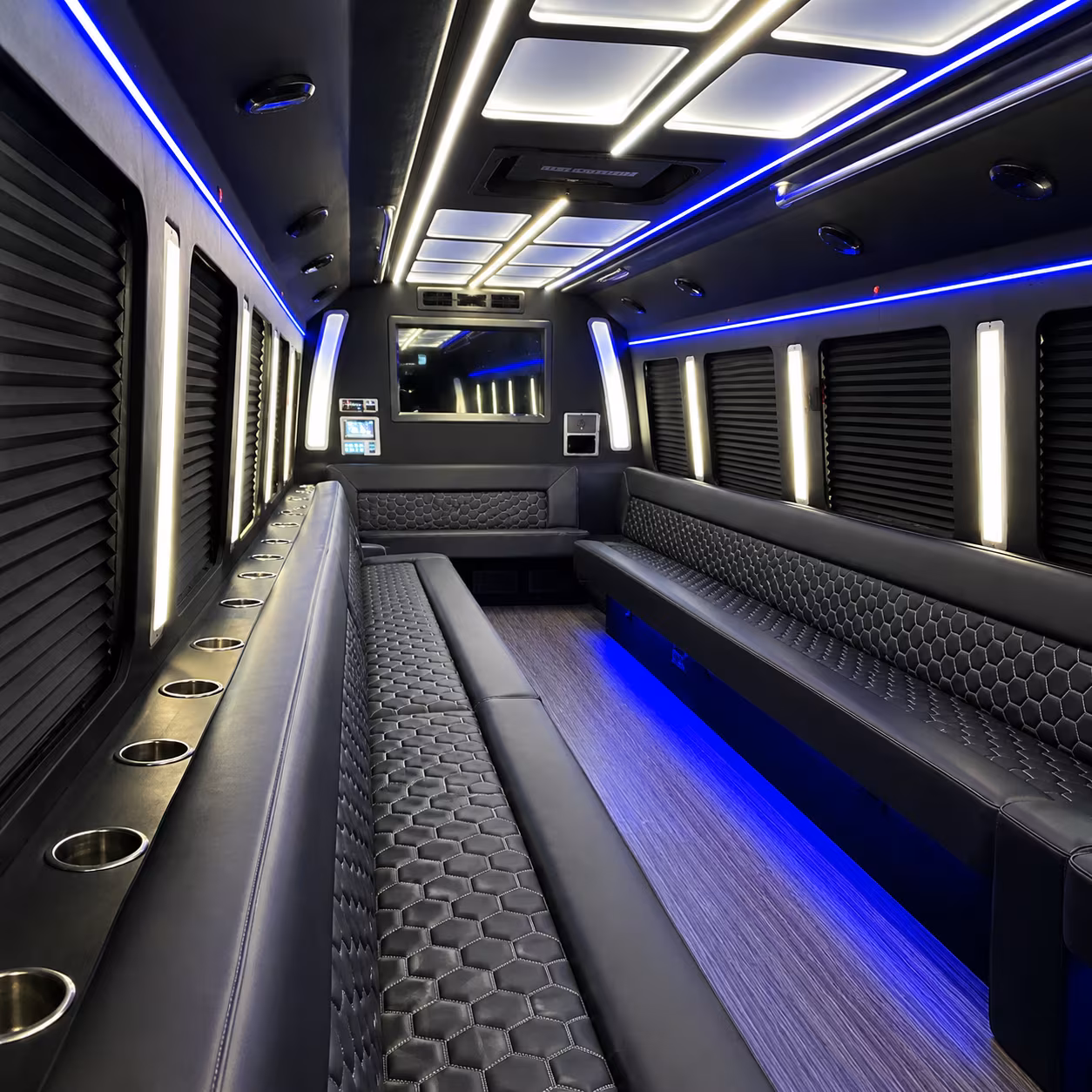 Daly City Bachelor & Bachelorette Transportation party bus interior
