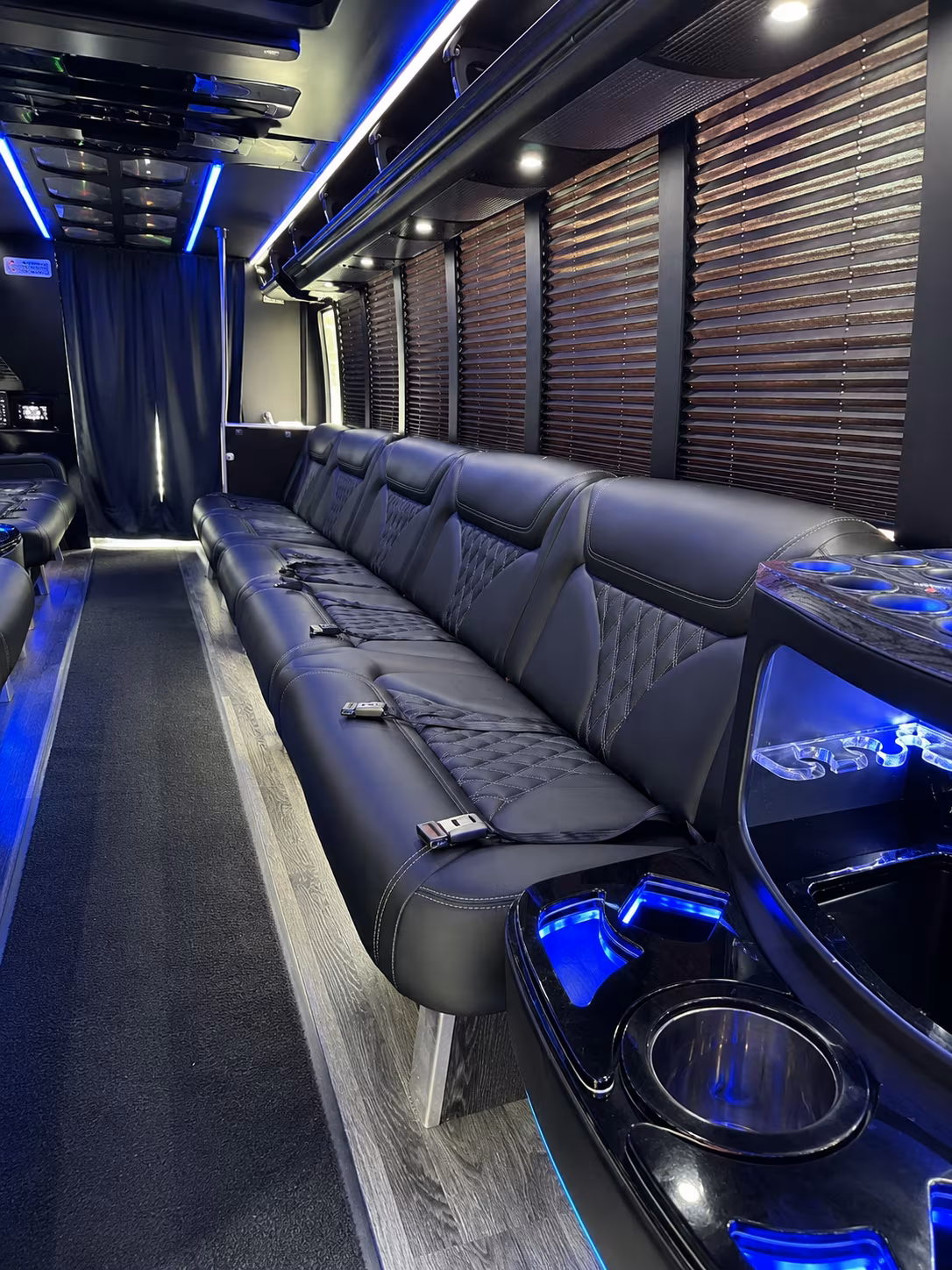 Daly City Birthday, Sweet 16, & Quinceañera Transportation party bus exterior