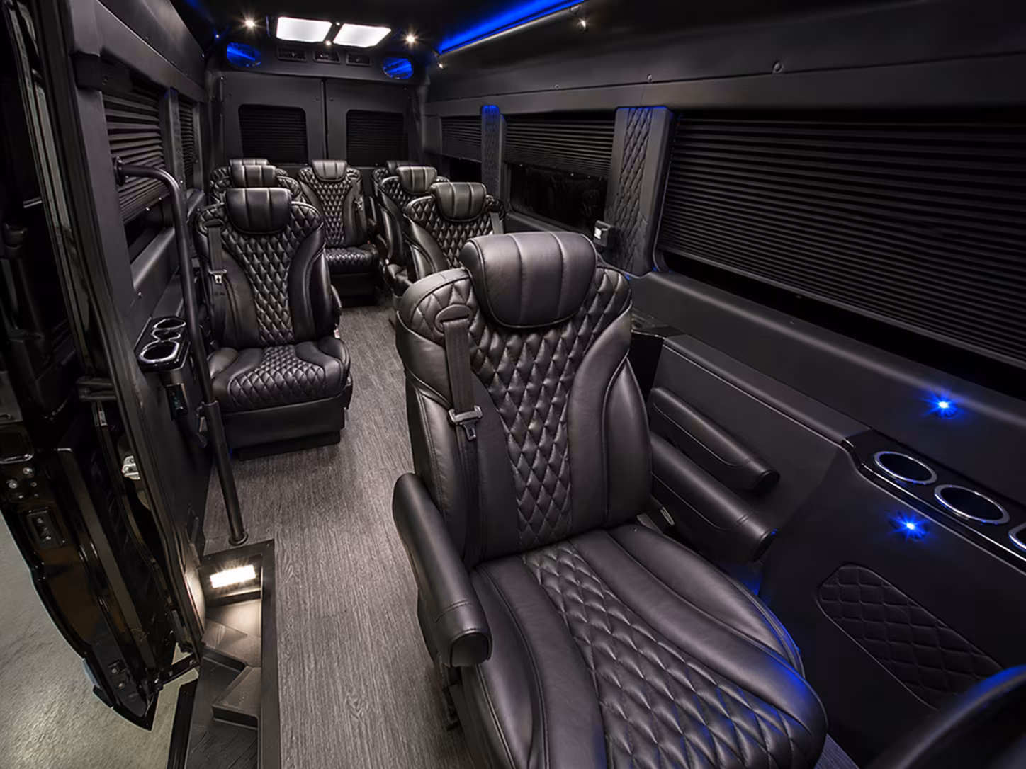 Daly City School Event Transportation party bus interior