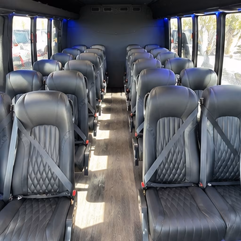 Daly City School Event Transportation party bus interior