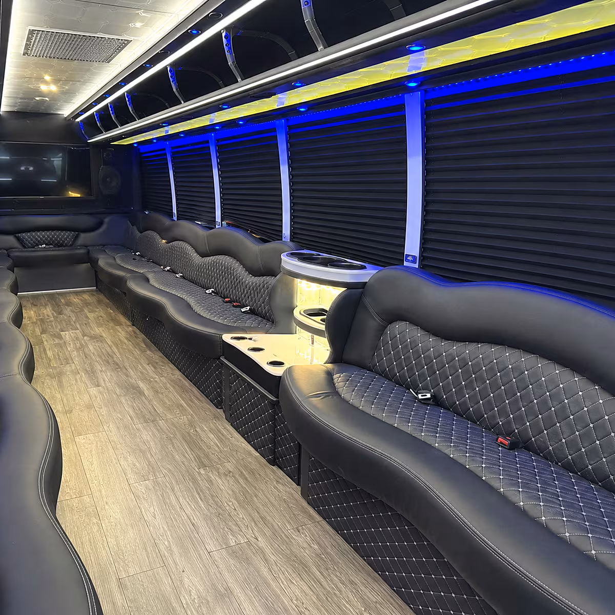Daly City Winery Tour & Pub Crawl Transportation party bus interior