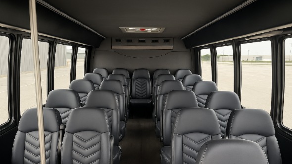 Interior of Charter Bus Company Daly City's 25 Passenger Minibus in Daly City