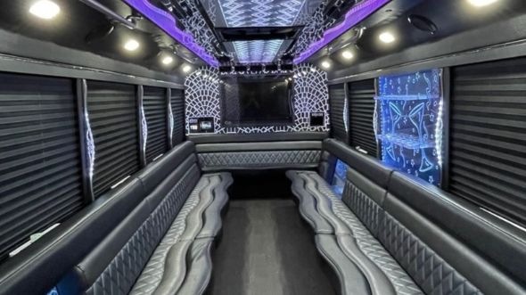 Interior of Daly City Party Bus Company's 25 Passenger Party Bus in Daly City