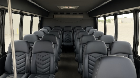 Interior of Charter Bus Company Daly City's 35 Passenger Minibus in Daly City