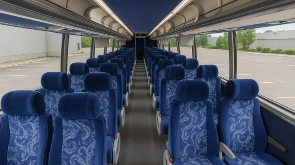 Interior of Charter Bus Company Daly City's 46 Passenger Charter Bus in Daly City