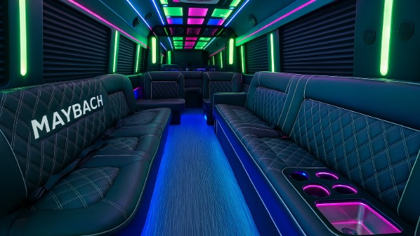 Interior of Daly City Party Bus Company's 50 Passenger Party Bus in Daly City