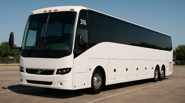 Exterior of Charter Bus Company Daly City's 51 Passenger Charter Bus in Daly City