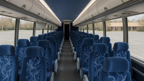 Interior of Charter Bus Company Daly City's ADA Charter Bus in Daly City
